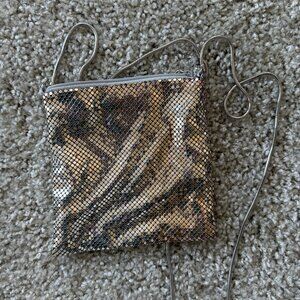 Whiting & Davis Silver Mesh Crossbody Bag